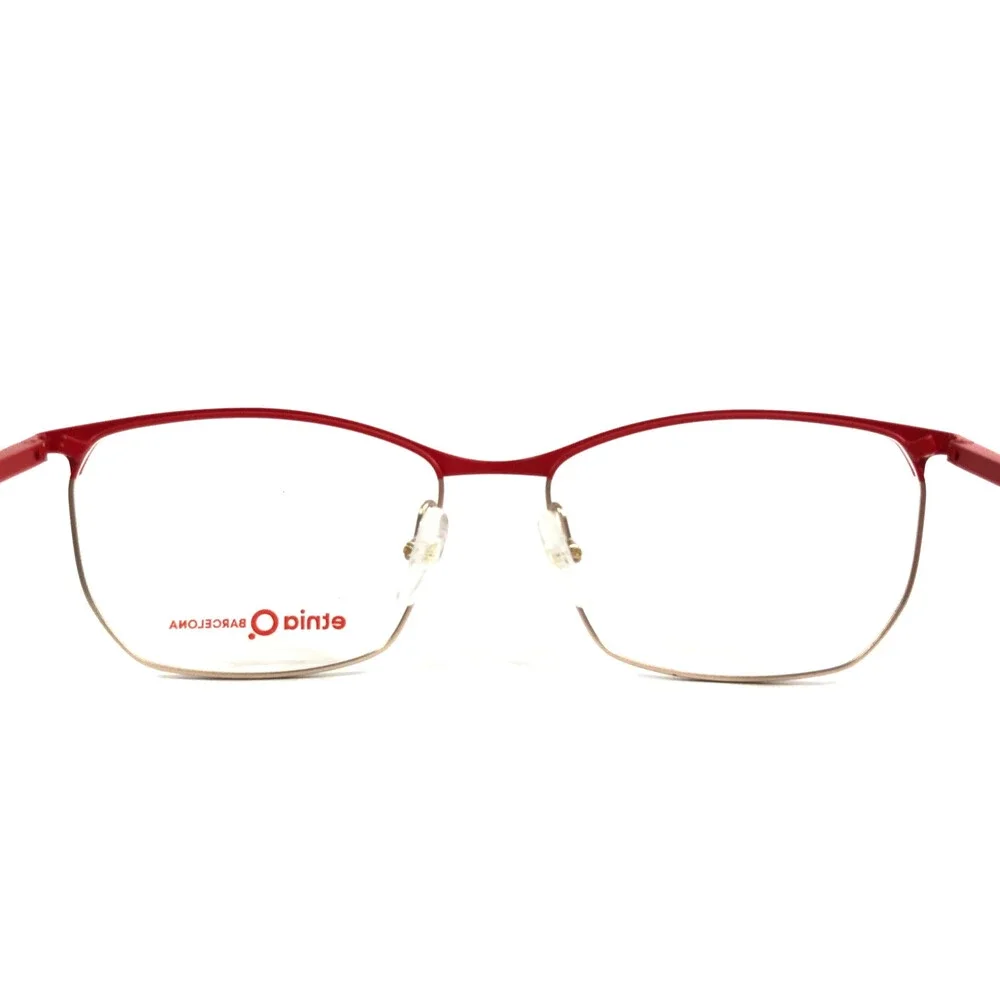 Etnia Barcelona Eyeglasses Frames UME PGRD Pink Gold Red Rose Gold 56-17-142